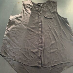 Sami & Jo Plus Black Sleeveless Blouse 2X